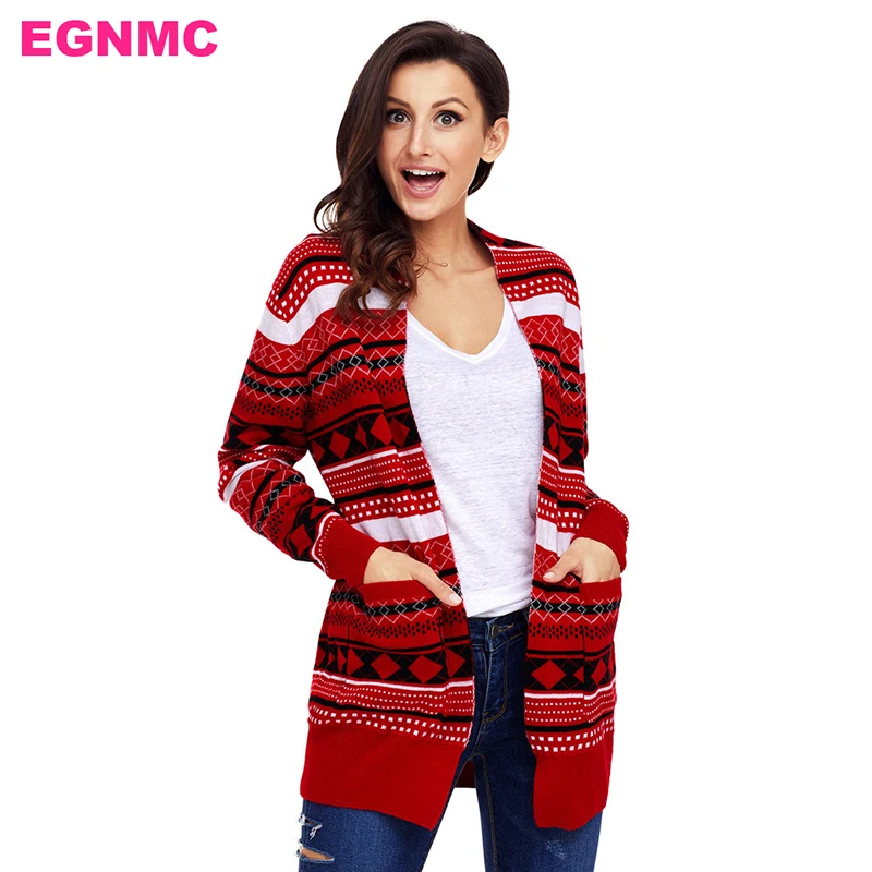 EGNMC Plus Size Oversize Casual Autumn Winter Women Cardigans Sweater