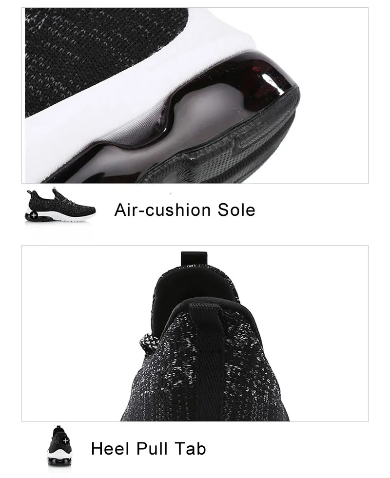 Li-Ning/Женская обувь для образа жизни с пузырьками; спортивная обувь с подкладкой из дышащей ткани; кроссовки; AGCN084 YXB210
