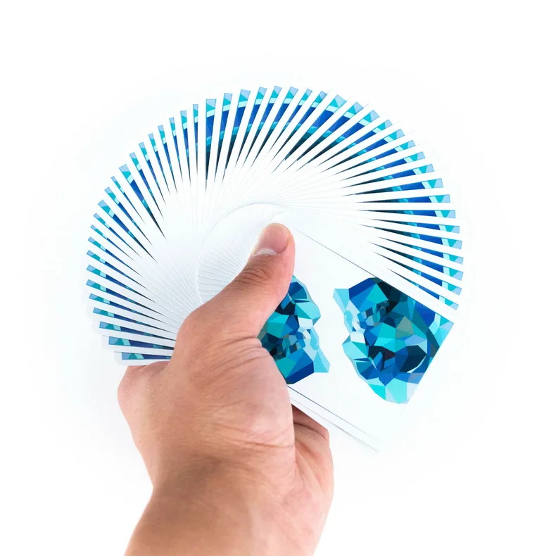 Goedkoop Memento Mori Blauw Speelkaarten Poker Size Dek USPCC Custom Limited Edition