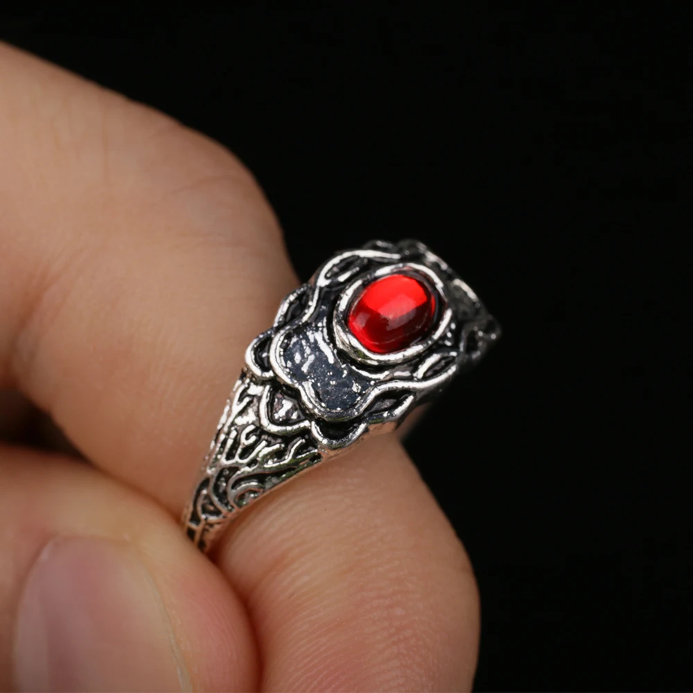 Cosplay Game Dark Soul Ring Life Ring Dark Vintage Ring Fashion Ring Size 9 Unisex Halloween Party Prop (9)
