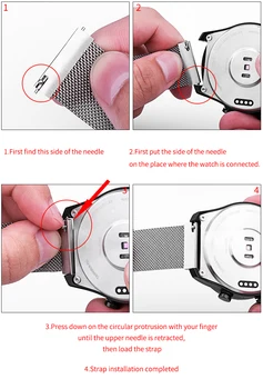 

Xiaomi Huami Amazfit strap Magnetic Buckle For Amazfit 1&2&2s Youth Version Stainless Steel Mijia Quartz Watch Strap