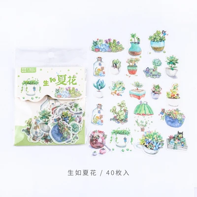 40Pcs/Lot Kawaii Stationery Stickers Happy magic series Diary Decorative Mobile Stickers Scrapbooking DIY Craft Stickers - Цвет: 11