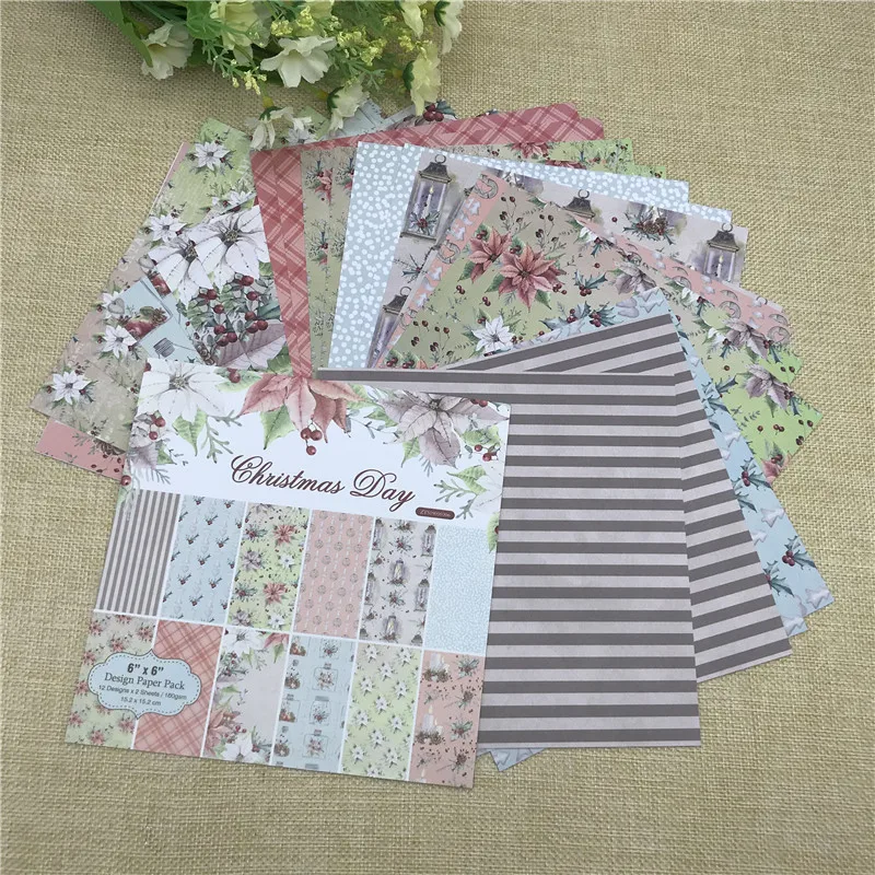 

24 sheet 6"X6"Oh flowers day of the flower patterned paper Scrapbooking paper pack handmade craft paper craft