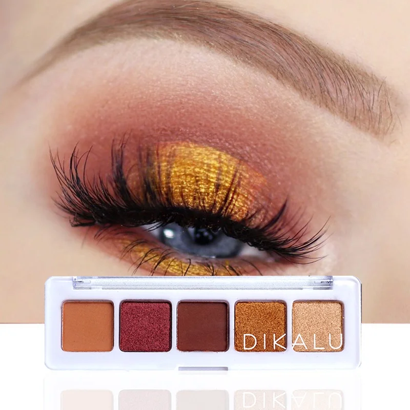 Mini Sunset Matte Eye Sshadow Palette Shimmer Glitter Long lasting