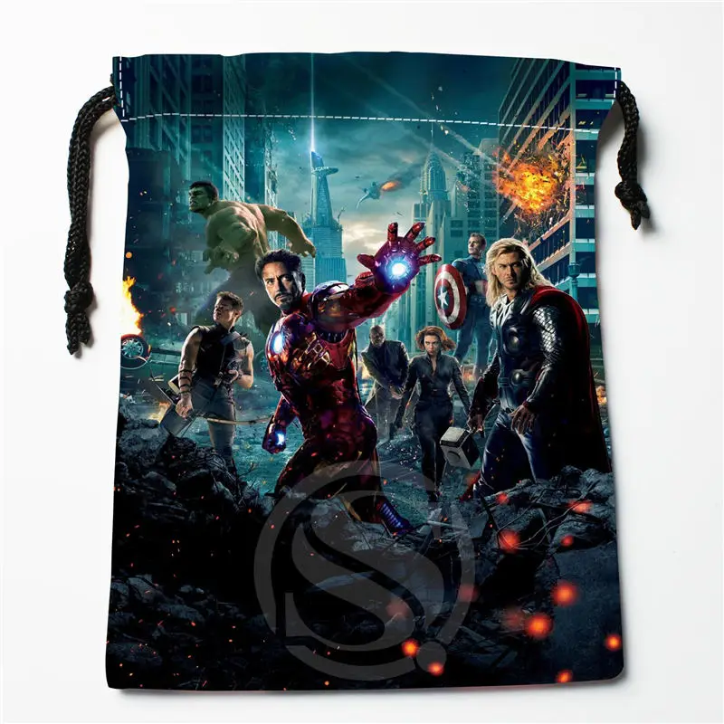 W 117 New Captain America avengers Custom Logo Printed receive bag Bag Compression Type drawstring bags