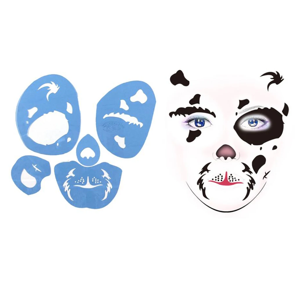 MagiDeal Reusable Plastic Face Body Art Painting Stencils Tattoo Template Accessories for Men Women Party Makeup