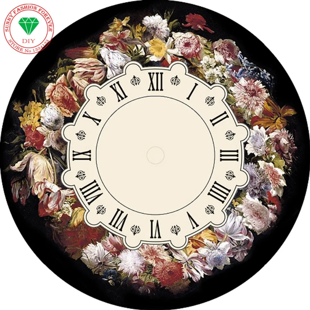 

Rhinestone painting crystal Home Decor DIY Diamond painting cross stitch pattern diamond embroidery Flowers Clock beadwork kits