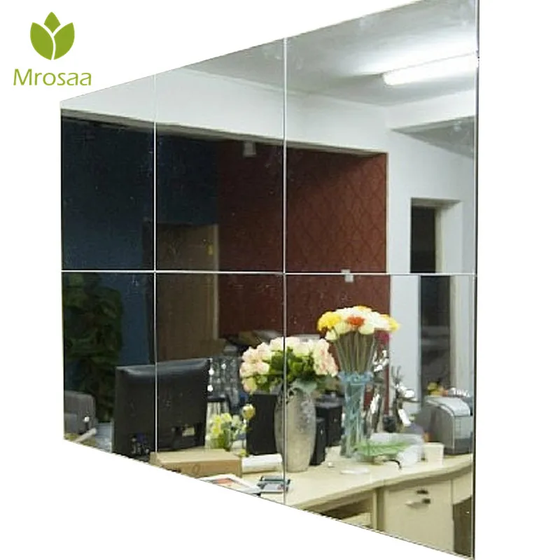 

16Pcs/Set Mrosaa 3D Mirror Stickers 15cm Bathroom Removeable Self-adhesive Tiles Mirror Wall Installation Decal Home Decor