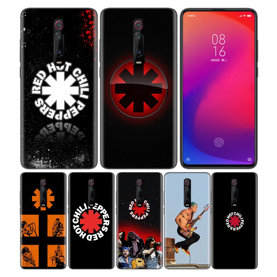 

Phone Pattern Black Rubber Soft Silicone Case Bag Cover for Redmi 7A Note 7 6 7S Y3 K20 Pro Core Shell Red Hot Chili Peppers