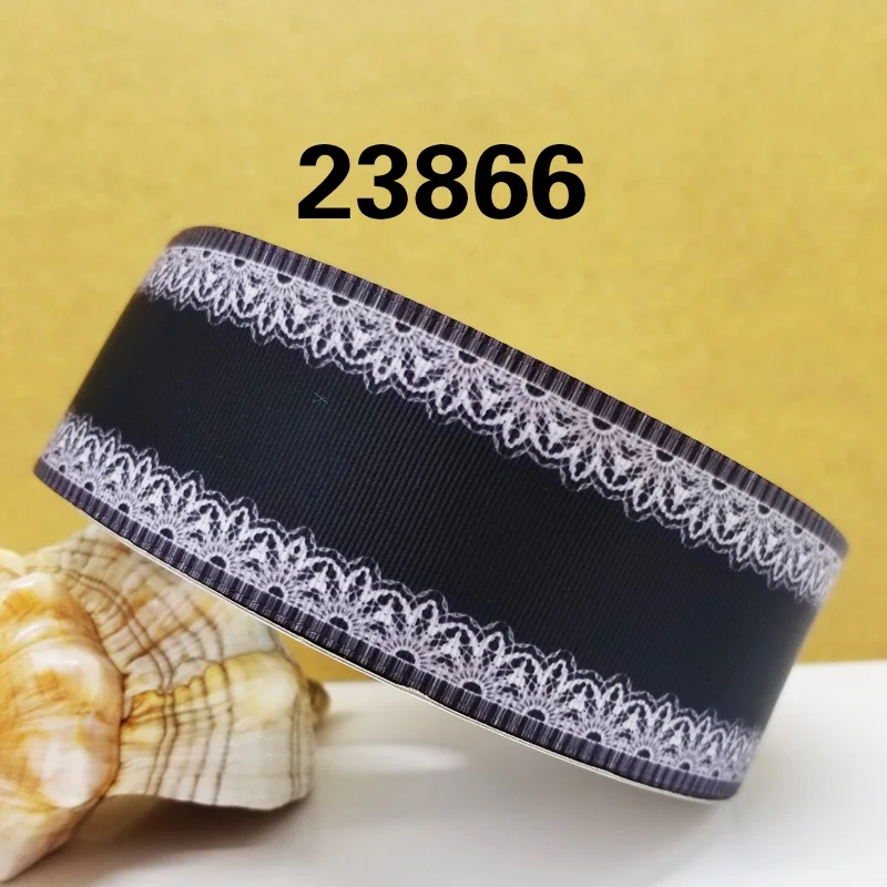 50 ярдов мультфильм печатных grosgrain ленты 23875 - Цвет: 23866