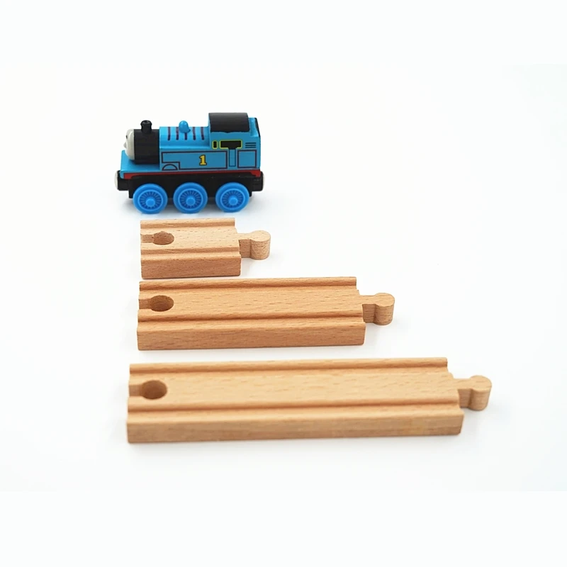 

Wooden Train Track Accessories Thomas Railway Track Toys Compatible with Wood Trains DIY Railway Universal Accessories