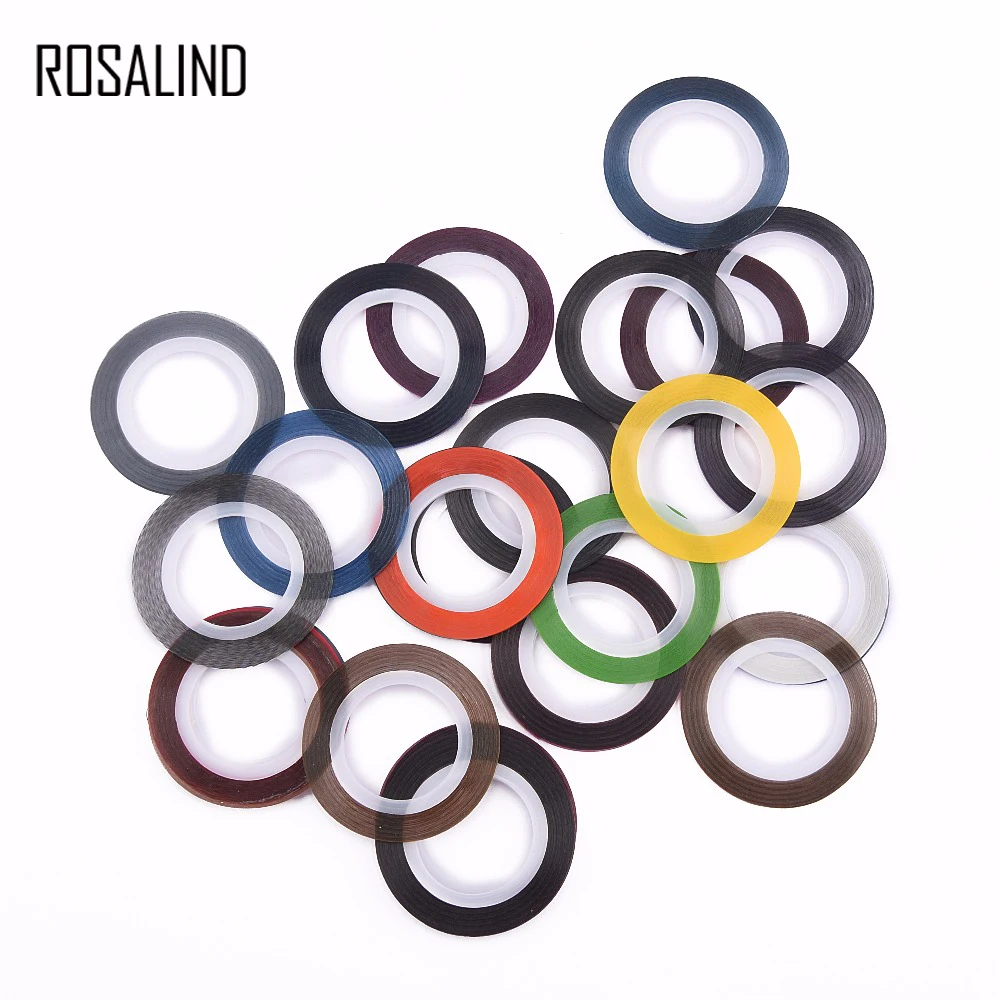 

Rosalind 30 Multi-color Mixed Rolls Striping Tape Line Nail Art Sticker Set Beauty Decorations Fingernail Tips Nail Decals
