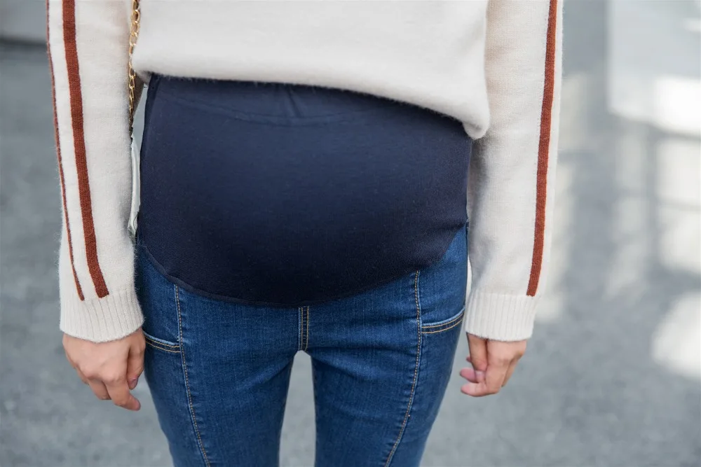 Джинсы для беременных Для женщин брюки для беременных Регулируемый эластичный пояс вспышки 2019 Весна Беременность одежда Винтаж Стиль YK5096
