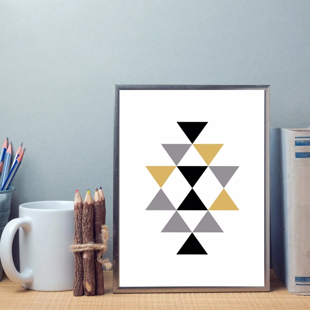 Abstract Geometric shape Canvas Print Painting Geometric Nordic Style