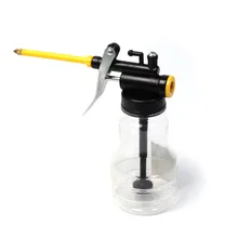 1x 300ML Mini High Pressure Pump Oiler 120mm ABS Transparency Oiler Grease Fed Oil Gun Motocycle Automobile Accessories Hot Sale