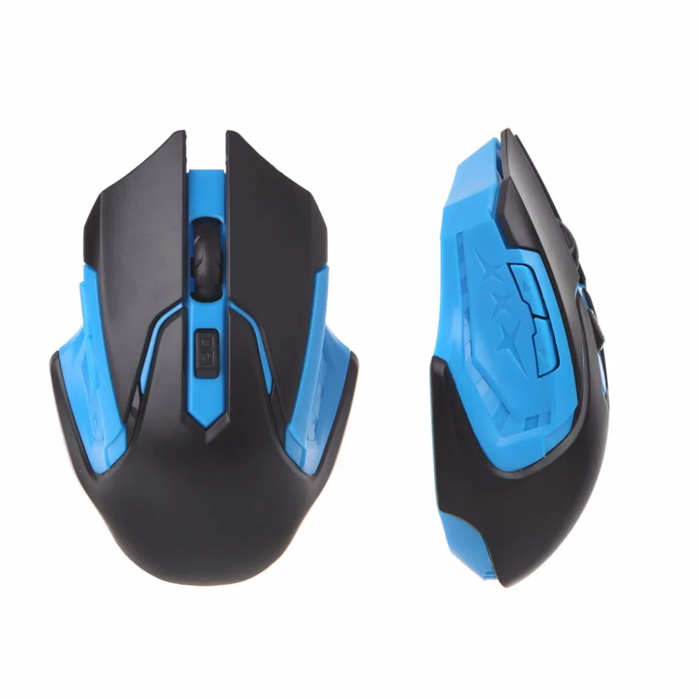 

2.4GHz Wireless Mouse Gaming Game Mice USB Receiver for Computer PC Laptop Blue/White C26