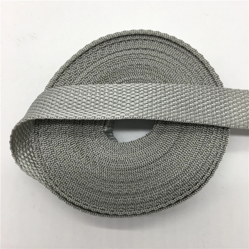 

5yards 3/4Inch (20mm) Silver Gray Strap Nylon Webbing Knapsack Strapping Safety Belt DIY Pet Rope Sewing Crafts