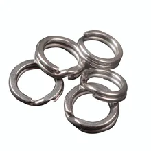 10pc-100pc anéis de pesca aço inoxidável split anéis de alta qualidade fortalecer anel sólido isca anel de conexão acessórios de pesca