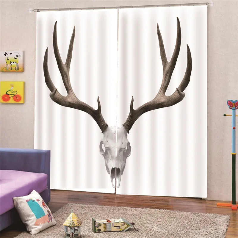 3D Digital Print Deer style Window Solid Door Curtains Drape Panel Sheer For Living Room Bedroom Home Decor Draps AP26