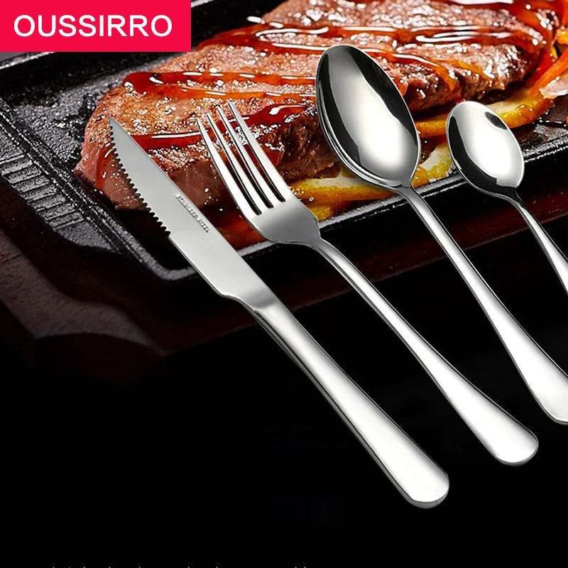 16/24 шт. набор столовых приборов из нержавеющей стали|knife and fork|dinner knifedinnerware set |