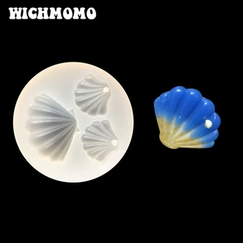 

2019 New 1PCS 3 Style Charms Craft DIY Transparent UV Resin Liquid Silicone Combination Scallop Molds for Earring Making Jewelry