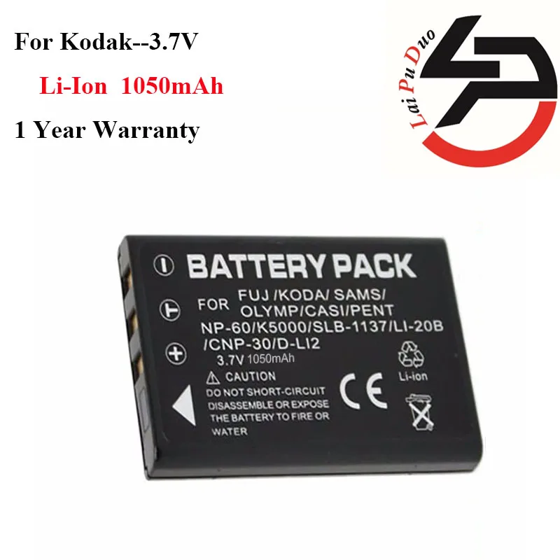 OTB Batterie Li-ion pour Fuji NP-50 / Pentax D-LI68 / Kodak Klic-7004