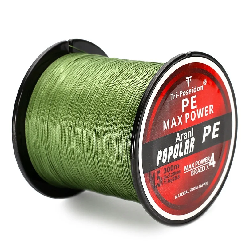 

New Top Quality MAX POWER Multifilament PE 4 Strands 8-60LB 300m ice line Sea Fish Carp Super Strong Braided Fishing Line