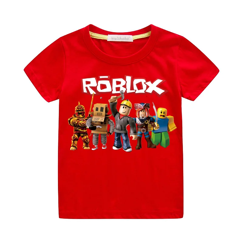 

Boys Girls Summer Short Sleeve T-shirts Children Hot Game Roblox Print Tshirts Clothes Kids Casual O-Neck Tee Tops Costume ZA113