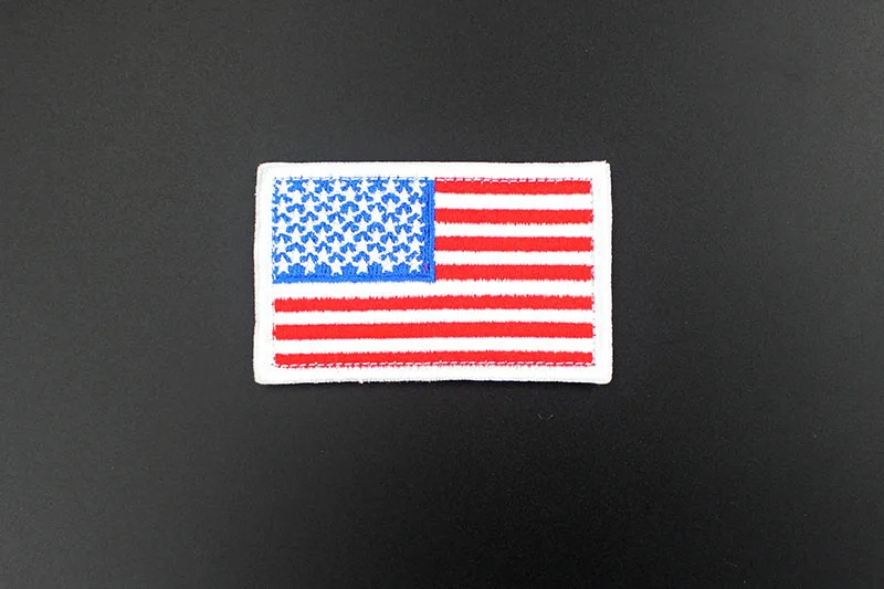 Вышитый Крюк Петля американский флаг США нашивки военный тактический Каратель значок для тканевых сумок наклейки на рюкзак