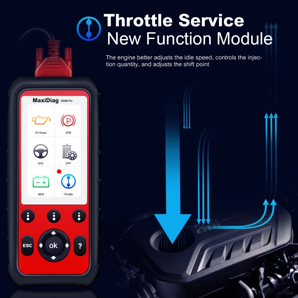 Autel MD808 Pro все системы OBD2 сканер автомобильный диагностический инструмент