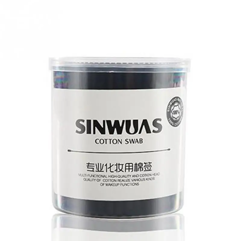 

200pcs Black Cotton Swab Double Head Disposable Clean Tips Multifunction Tampons Cotton Swab Spiral Cotton Buds Makeup Tool @