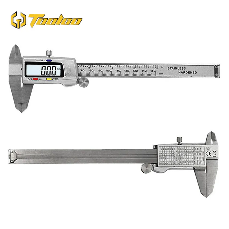 

Toolgo 0-150mm Digital Electronic Vernier Caliper High Precision 0.1mm Vernier Caliper Micrometer Measuring Instrument