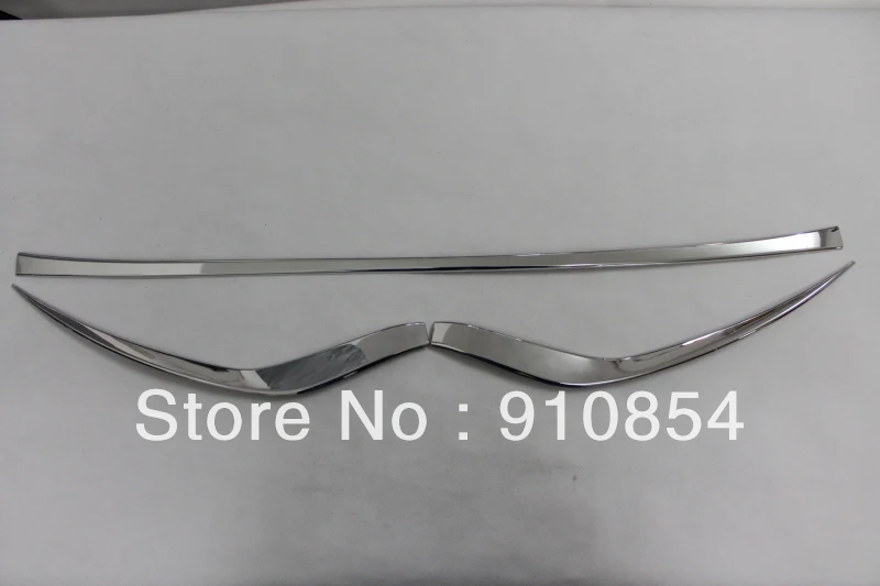 

Chrome Front Head Light Lamp Headlight Eyelid Cover + Center Nose Grille Cover Trim For 13 14 Mitsubishi Outlander 2013 2014