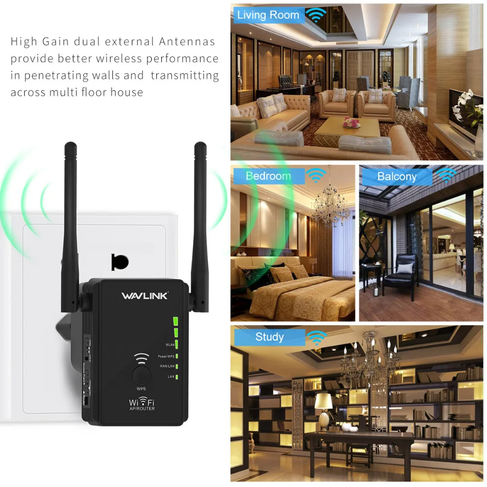 best wifi amplifier for home Wavlink Router WiFi Khuếch Đại Router 300M Giãn Nở Repeater Điện Nối Dài Roteador 2 Ăng Ten Văn Phòng Nhà Điểm Truy Cập spectrum wifi amplifier