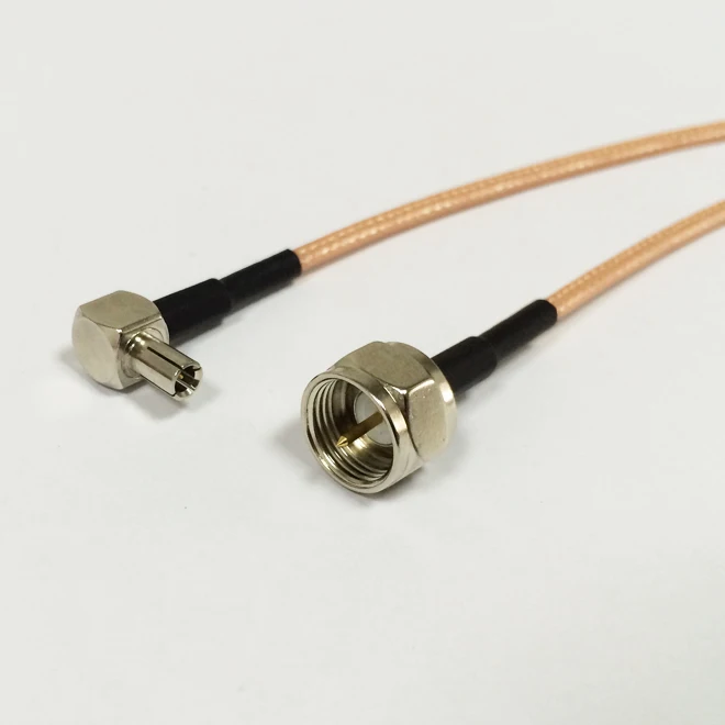Кабель с прямым углом от F male до TS9 для 3G 4G HUAWEI ZTE USB модем адаптер 15 см/30 см/50 см/100