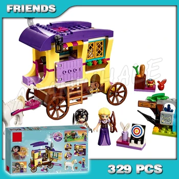 

329pcs Princess Rapunzel's Travelling Caravan Tangled Forest 11057 Model Building Block Assemble Toys Brick Compatible with Lago