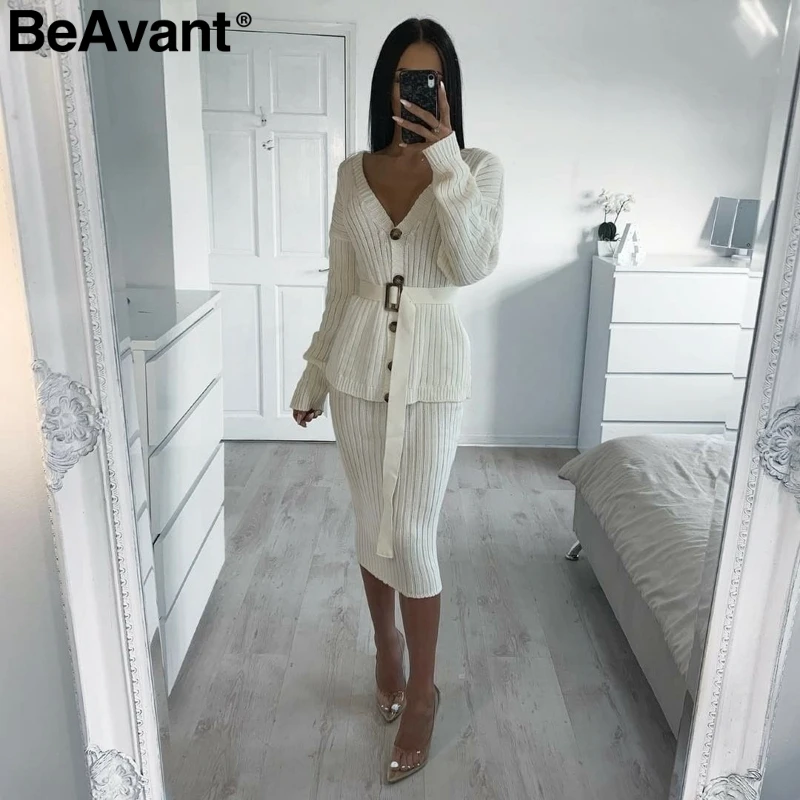 two piece sweater dress