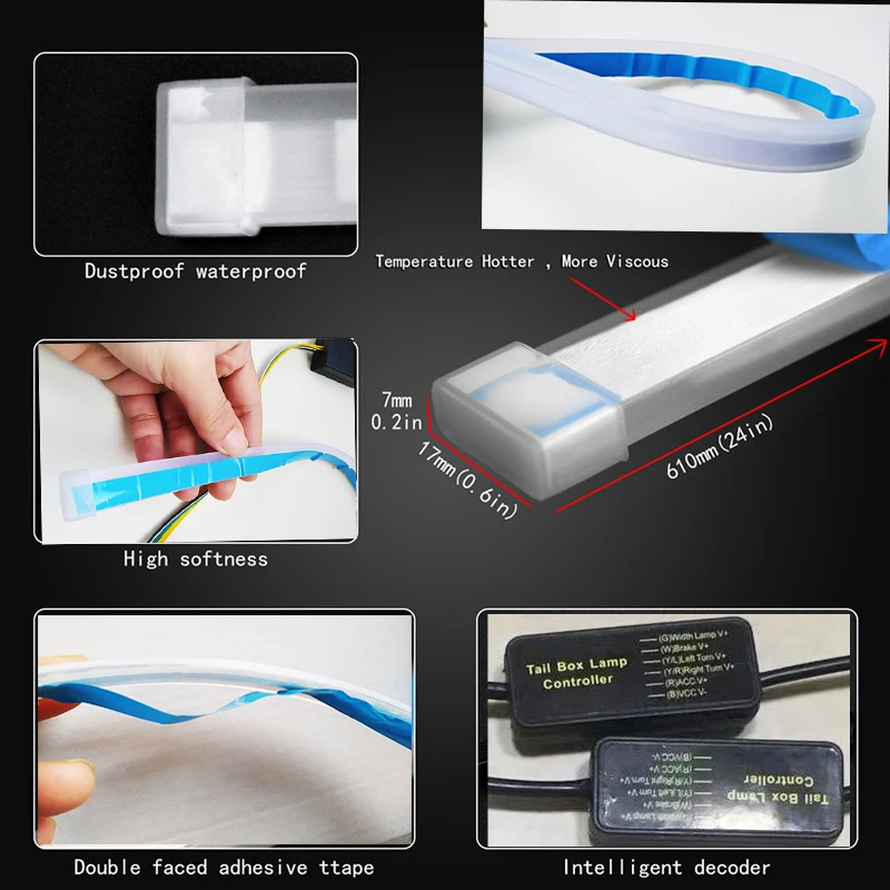 12V Day Light Led Car Flexible 45cm LED Strip Lamp Headlight Day time Running Lights Flowing White Turn Yellow Signal Lights 12V Day Light Led Car Flexible 45cm LED Strip Lamp Headlight Day time Running Lights Flowing White Turn Yellow Signal Lights