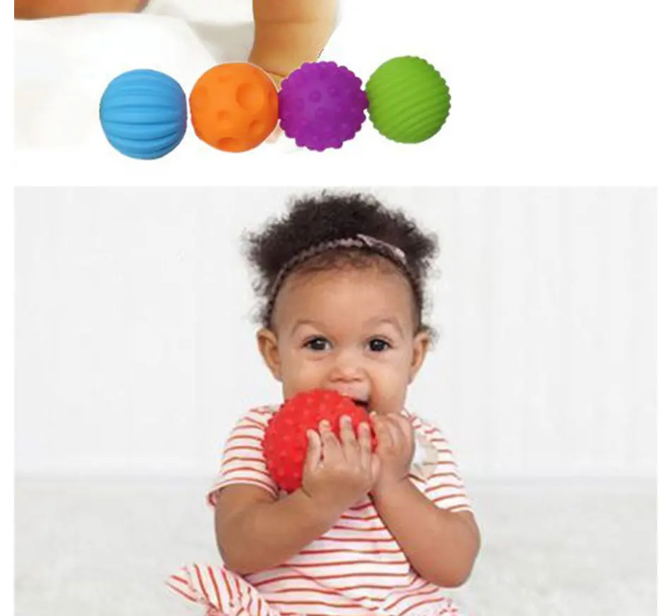 Children ball hand sensory baby toy rubber Textured Multi tactile senses touch toys baby training Massage soft balls