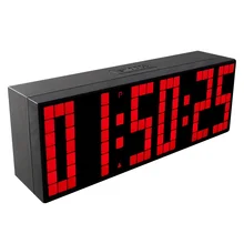 CH KOSDA Digital Large Big Jumbo LED Snooze Countdown Wall Desk Alarm Clock with Thermometer Indoor Calendar Countdown for Days