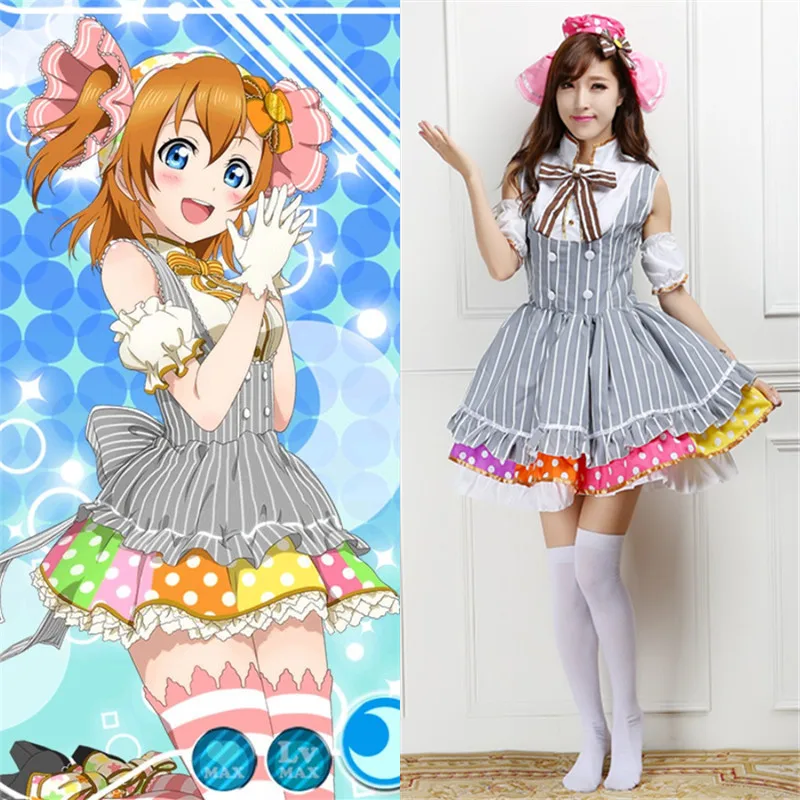 Новинка 2019 японское аниме женское платье для косплея Love live Kousaka Honoka горничной