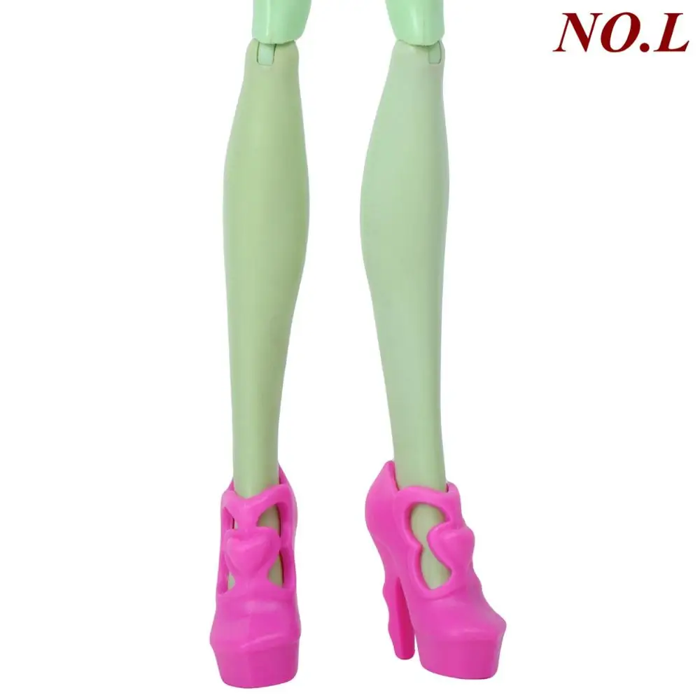 Модная Высококачественная кукольная обувь для кукол Monster high, милая праздничная одежда для свиданий, смешанные туфли на высоком каблуке, ботинки, аксессуары для кукол игрушки - Цвет: NO.L