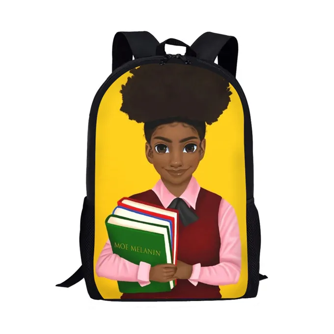 Nopersonality детские школьные сумки для детей черная девочка волшебный афро женский с принтом портфели для подростков школьный рюкзак Mochila - Цвет: Z5100C