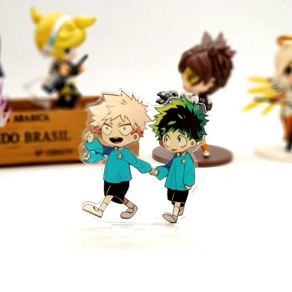 Amour merci mon héros académique enfance Midoriya Bakugo petit support acrylique figure modèle plaque titulaire gâteau topper anime boku