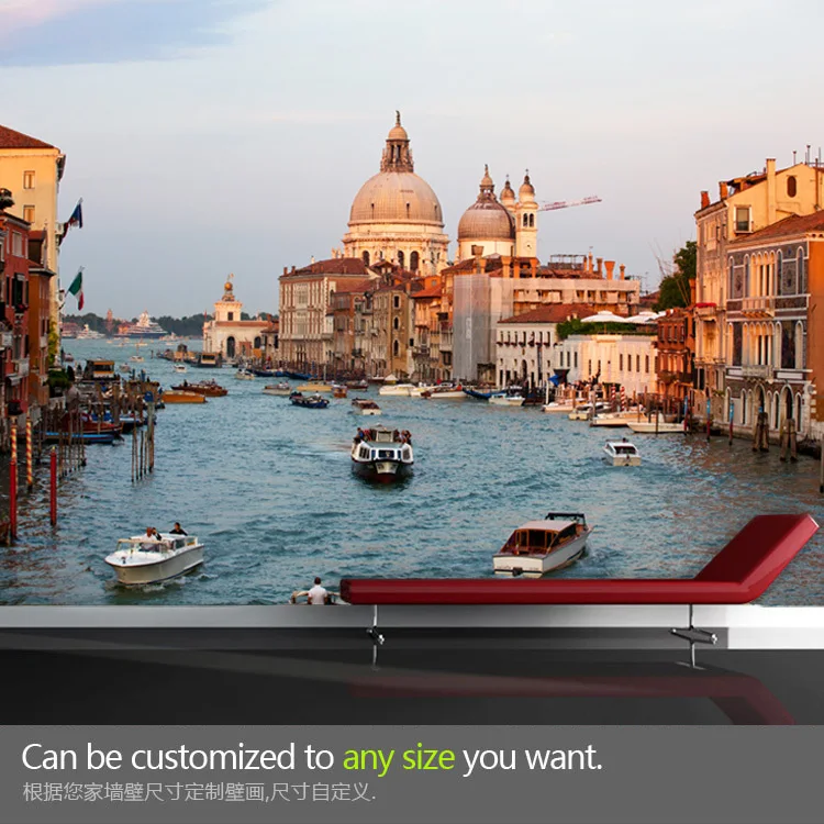 Mural Venice water landscape mural 3D wallpaper personalized modern