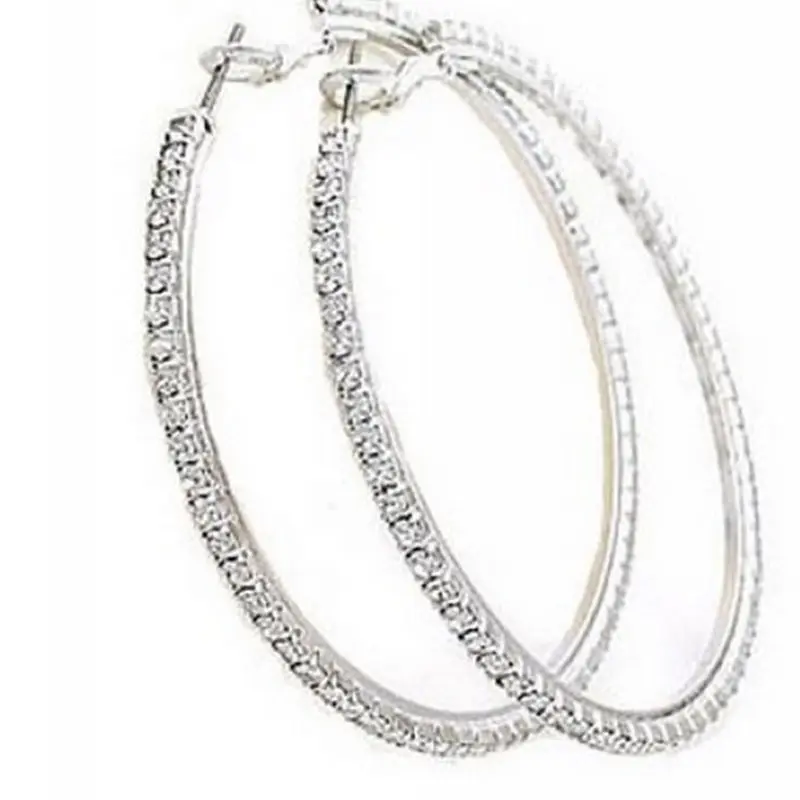 Женские серьги кольца с кристаллами 1 пара|rhinestones women|crystal earringsfashion crystal earrings |