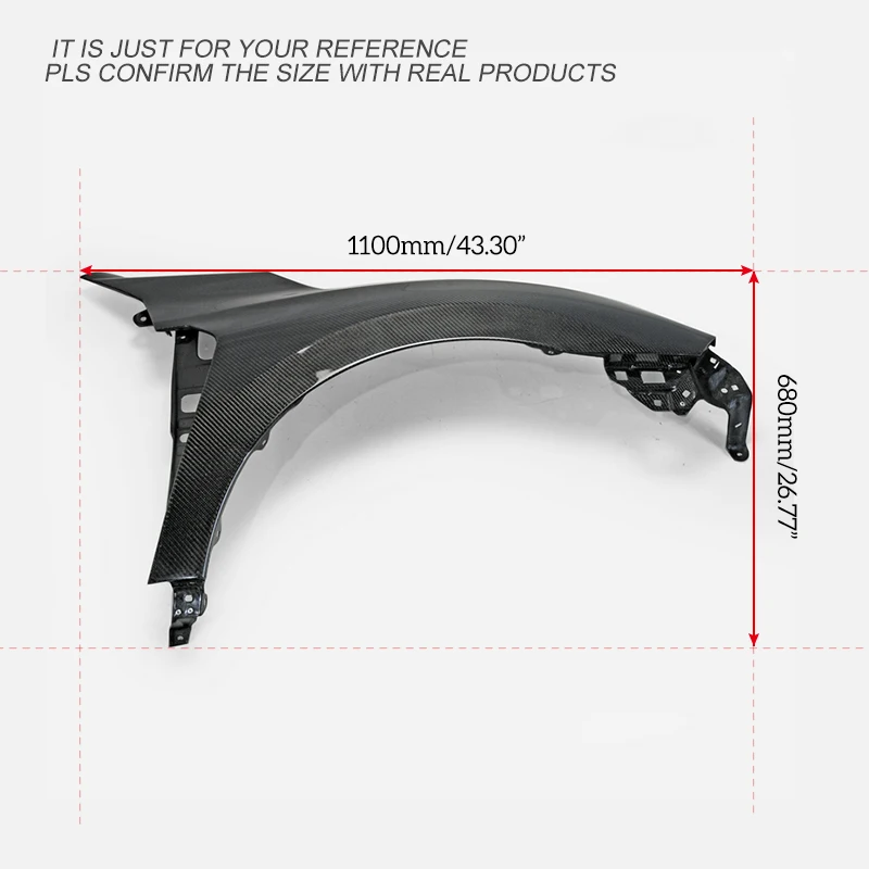 ОЕМ карбоновое волокно переднее крыло волокна колеса арочная крышка глянцевая отделка Drift вспышки комплект тюнинг отделка Подходит для Honda FK8 Civic TYPE-R