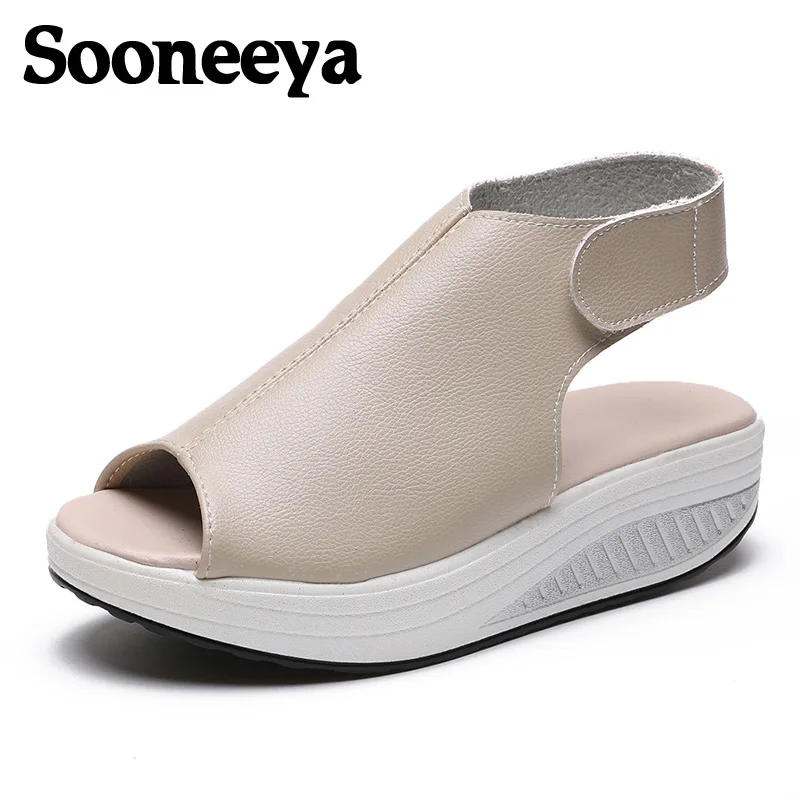 Туфли Sooneeya женские на платформе и высоком каблуке туфли лодочки танкетке с