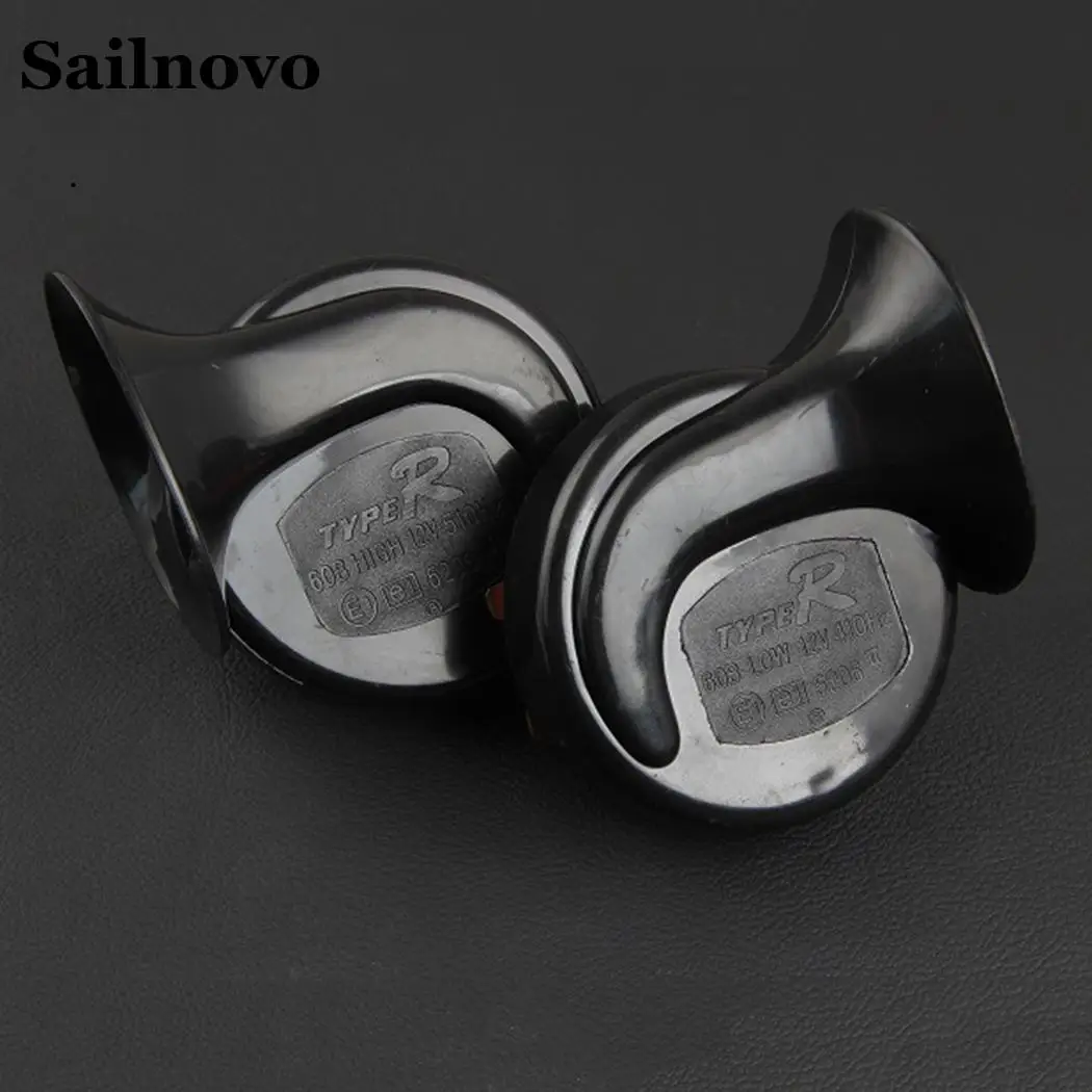 Air 12V Loud Universal Car Electric Vehicle Horn Sound Level Snail 2Pcs