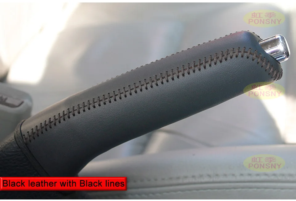 Автомобильные чехлы ручника ponsny чехол для Mazda 6 2007- ручки ручного тормоза чехол из натуральной кожи для автомобиля